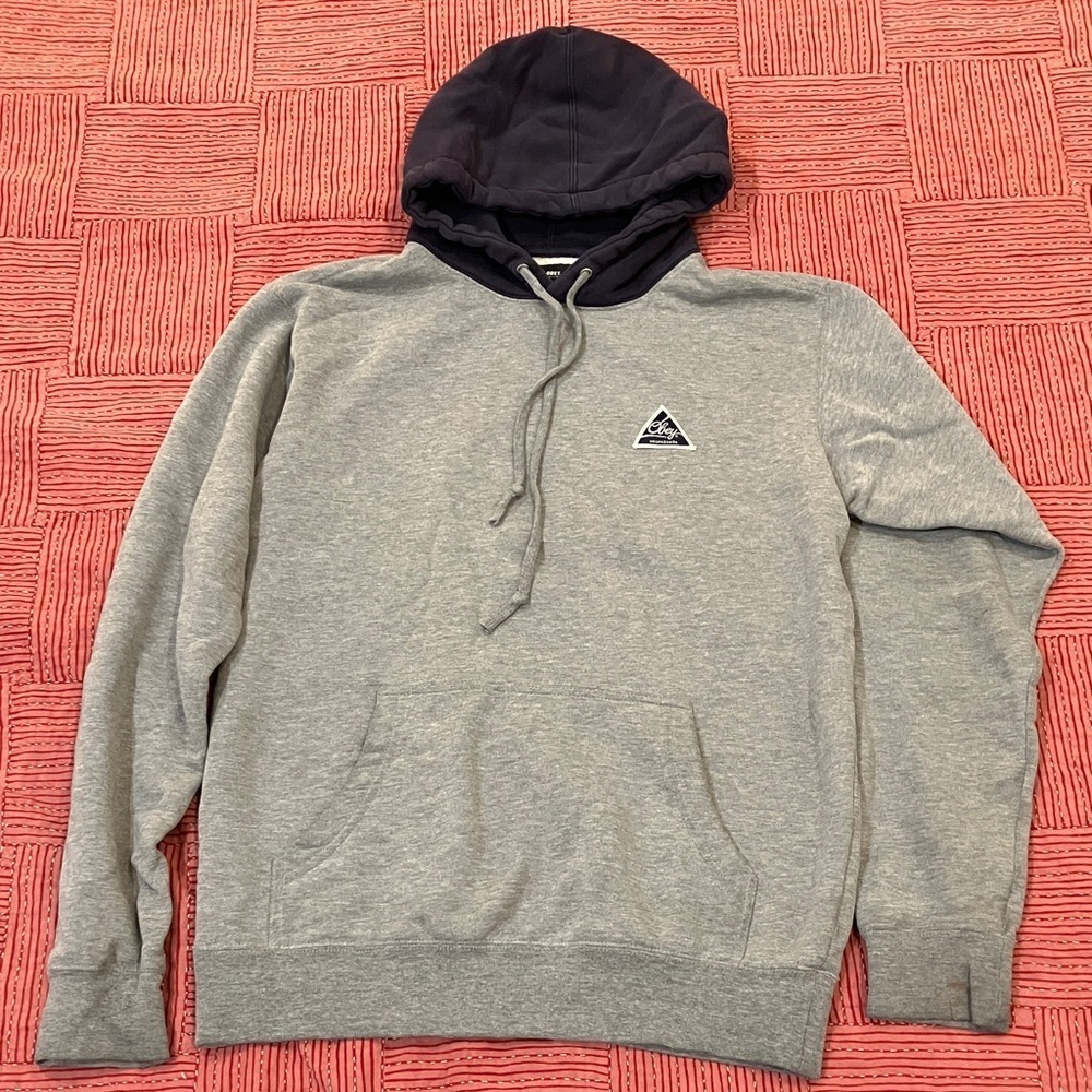 Obey small men’s Gray & Black cotton blend Hoodie